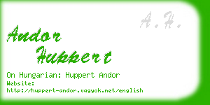 andor huppert business card